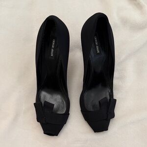 Giorgio Armani Black Heeled Shoes